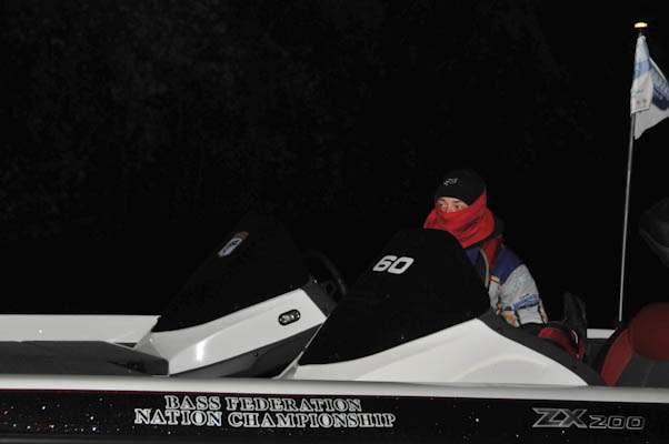 <p>Caleb Taylor waits to get on the water at the Junior World Championship.</p>
