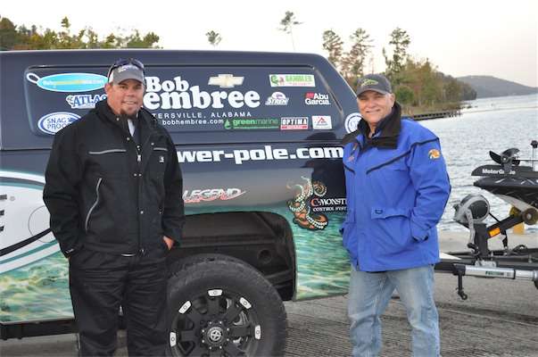 <p>John Holtman won the chance to fish with 2012 Bassmaster Classic champ Chris Lane via a sweepstakes on Bassmaster.com. They met on Lane's home lake for a day of fishing. Holtman, who fishes the Toyota Tundra Bassmaster Weekend Series operated by American Bass Anglers, talked technique with Lane during their day on Guntersville.</p>
