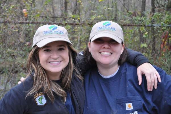 <p>Helen Northcutt and Emily Hand enjoy working together in the office and outdoors. "It was fun getting our hands dirty while giving back to the community," said Hand.</p>
