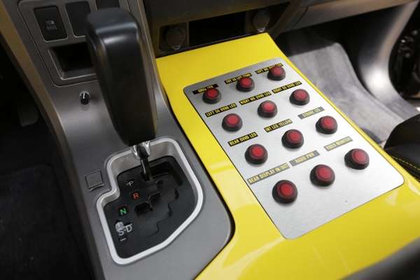 <p>A control panel allows the angler to control the exterior LED lighting from the cab.</p>
