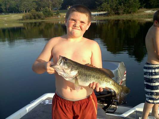 <p>
	Jakob caught a nice-size bass!</p>
