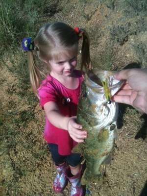 <p>
	 </p>
<p>
	Kinsey was only 3 when she caught this bass in central Texas.</p>
