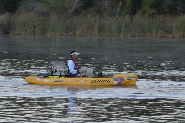 <p>TEAM USA: United States competitor Benton Parrott heads to his selected fishing spot.</p>
