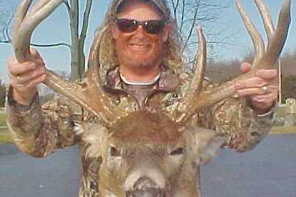 <p>Brent Broderick hunts as soon as hunting season opens. This is his biggest buck, and heâs waiting to get it officially scored. âIâm hoping he pushes over 170-class after all adds and deducts,â he said.</p>
