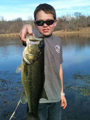 <p>Toyota Tundra Bassmaster Angler of the Year Brent Chapman also takes his son, Mason, fishing whenever he can. With fish like this one, heâs sure to follow in his fatherâs footsteps.</p>
