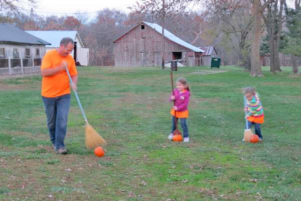 <p>Brian Snowden went on an annual family hayride this fall. âAs you can see, I like to sweep pumpkins when I am not fishing,â said Snowden.</p>
