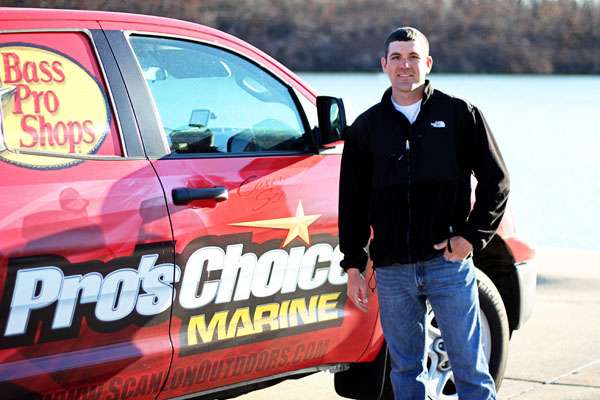 <p>Casey Scanlon drives his wrapped Toyota Tundra around his hometown of Lenexa, Kan.</p> 