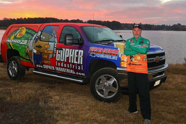 <p>Dennis Tietjeâs Chevrolet shows off his sponsors when heâs at home in Louisiana.</p> 
