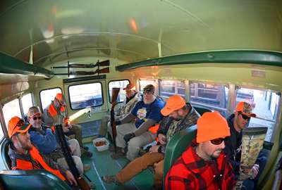 <p>When moving from field to field at South Fork, you're driven in a 4X4 school bus. The fact that it's a short bus is a sheer coincidence, and is in no way an indicator of this group's mental abilities (though it proved to be alarmingly appropriate).</p>
