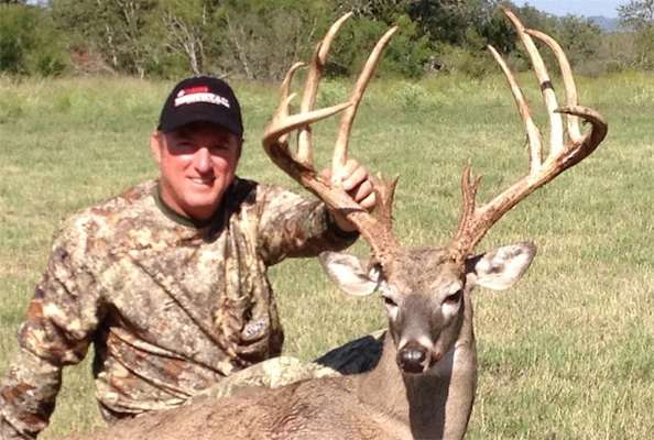 <p>Kelly Jordon killed this 212-inch deer while on a hunt in south Texas with fellow Elite Series pro Grant Goldbeck.</p>
