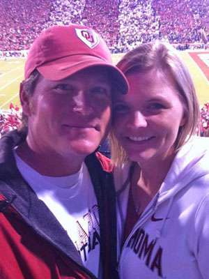 <p>Kevin Ledoux and his wife, Cara, took in some football during the fall. âBoomer Sooner!â</p>
