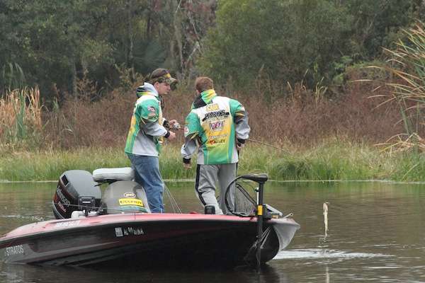 <p>The duo from UAB were on fish of the wrong flavor. One 2-pounder in the boat early on Day One.</p>
