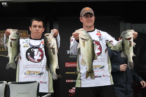 <p> </p>
<p>Cody Spears and Charles Fee of FSU sit in 5<sup>th</sup> after Day One with 20-1. </p>
