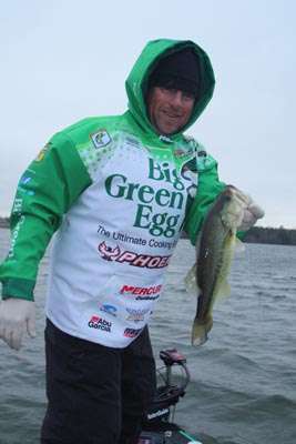 <p>The largemouth hit a Megabass jerkbait on a steep bank leading to a main lake point.</p>
