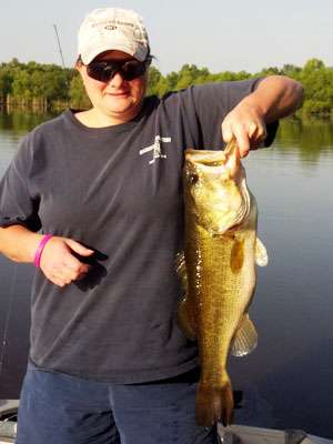 <p>Phobie Satterwhite caught this 5-pounder in Lee County, Ala., in May. âI used a pink worm on 8-pound line,â said Satterwhite. âI thought I was hung until it took off. Great day of fishing!â</p>
