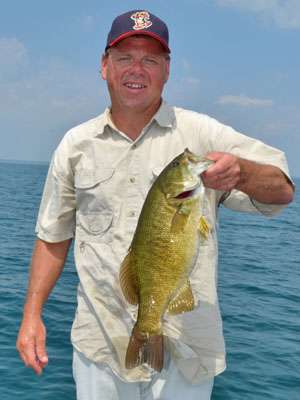 <p>âI caught this 5-10 smallie on a tube in central Lake St.Clair on July 30,â said Tim Jarrold. âIt was a great day to relax and catch some huge bass.â<br />
	<br />
	 </p>
