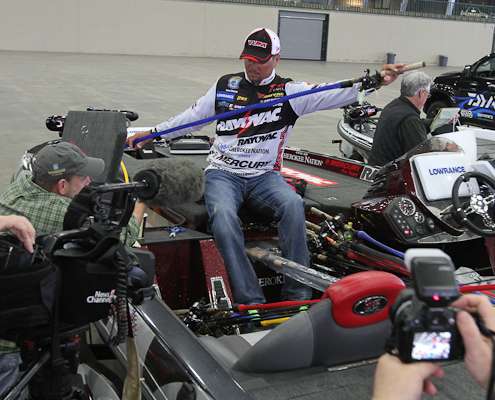 Jason Christie was a popular interview today as the local pro prepares for his first Bassmaster Classic.
