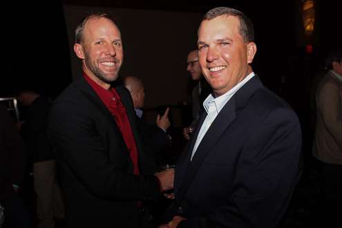 <p>Aaron Martens and Cliff Prince are enjoying the Night of Champions.</p>
