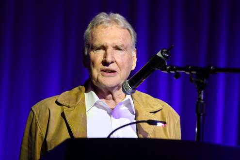 <p>Jerry McKinnis offers his closing remarks at the conclusion of âThe Night of Champions.â</p>
