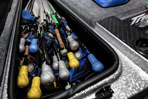 <p> </p>
<p>Grigsby has some funny colors in his rod locker.  Its loaded up!</p>
