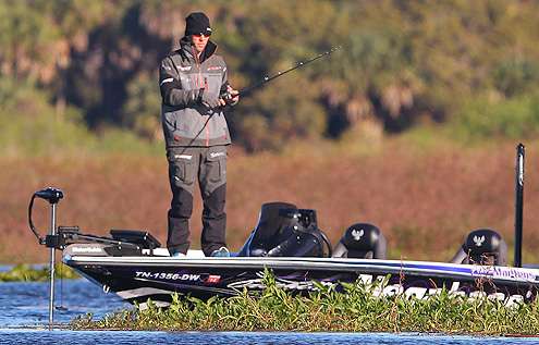 <p>Similar to many of his competitors, Aaron Martens was flipping heavy vegetation.</p>
