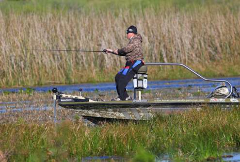 <p>Larry Draughn hoped to improve on a tough Day One on Lake Toho.</p>

