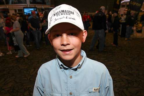 <p>Dale, 12, from Washington, Okla., is at his first Classic and is collecting a lot of signatures. His dream autograph would be from his favorite angler, KVD.</p>
