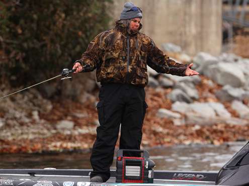 <p>Lane said smart anglers keep a heater in the boat with them when itâs this cold. </p>
