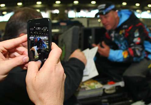 <p> </p>
<p> Cell phones were a popular way for a media member to get a quick piece of video or take a photo.</p>
