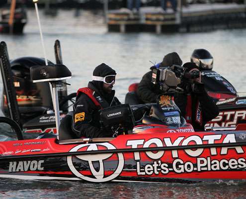 Mike Iaconelli will need to have a huge day to catch leader Cliff Pace.