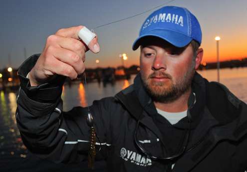 <p>Trevor Fitzgerald readies for the start.</p>
