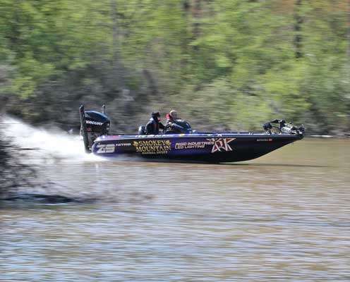 Josh Bertrand, an Elite Series rookie, runs close by.