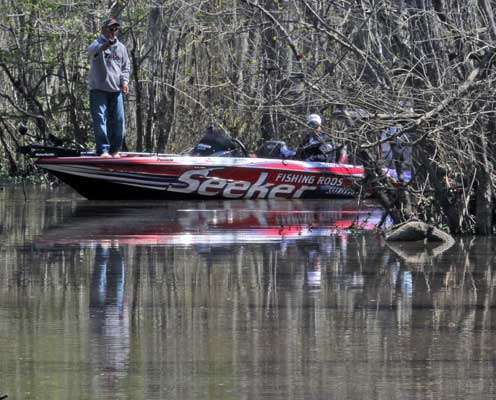 Like several of the anglers, he was having a tough time finding keepers.