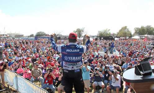 <p>The crowd was one of the largest to watch a weigh in of an Elite event.</p>
