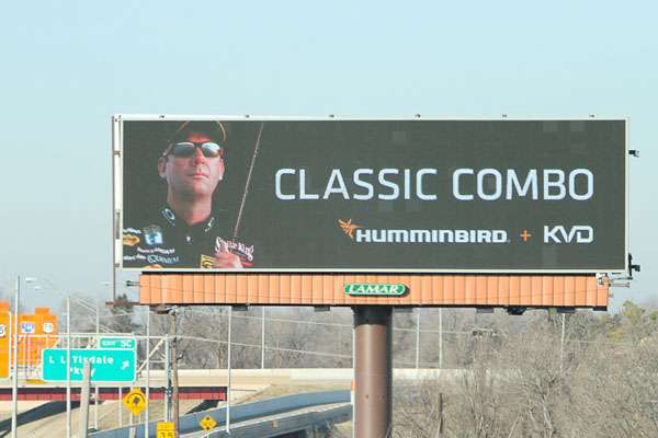 Humminbird tried to foreshadow another Kevin VanDam Classic victory with this ad.