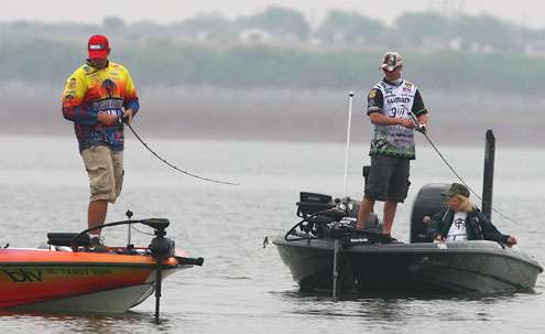 <p> </p>
<p>Keith Combs and Jonathon VanDam caught a combined weight of 63 pounds, 9 ounces off this spot on Day One. </p>
