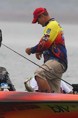 <p> </p>
<p>Larger bass were eluding Combs early on Day Two. </p>
