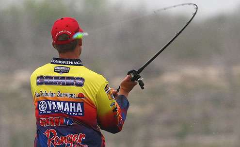 <p>Combs gets back to grinding it out with a crankbait. </p>
