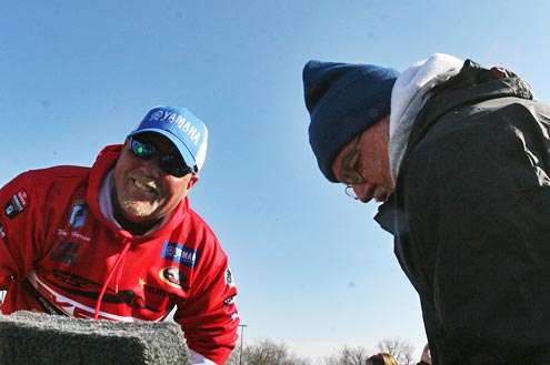 <p>Herren is all smiles after it stretched over the 14-inch mark.</p>
