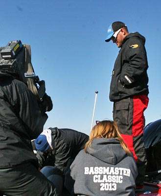 <p>Hank Cherry stood tall during his fish check, just as he did on the water to finish third in the Classic.</p>
