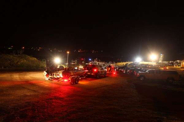<p>In the darkness, Elites launch their boats on Falcon Lake for the Rigid Industries Falcon Slam Day One.</p>
