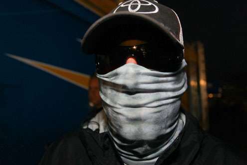 <p>The masked man pictured is B.A.S.S. emcee Dave Mercer. </p>
