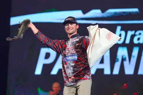 <p>Palaniuk his pleased with his catch on Day Three.</p>
