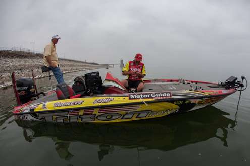 <p>Boyd Duckett works on this bait of choice  this morning.  73<sup>rd</sup> 13-4 on Day One.</p>
