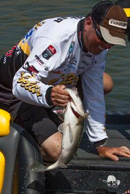 <p>David Walker has a keeper! 35th 42-7 after Day Two.</p>
