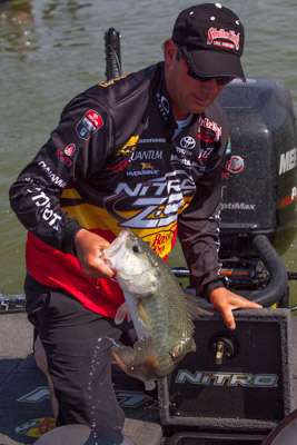 <p>Kevin VanDam did better on Day Two. This fish is ready to swim. He is in 11th with 50-3 after Day Two.</p>
