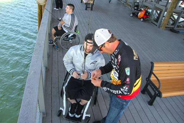 <p>KVD then switched quickly to hot dogs so that his buddies from âThe Wheelchair Spursâ basketball team could catch bigger catfish.</p>
