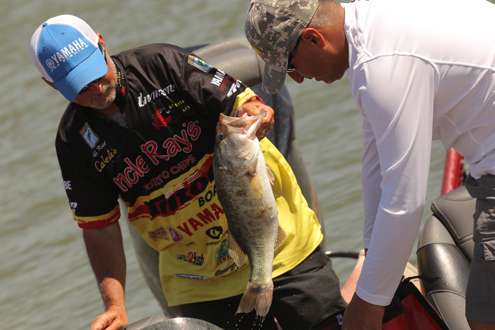 <p>Jeff Kriet bags his nice fish.</p>
