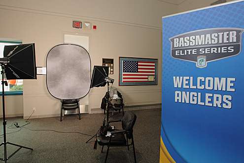 <p>The first Elite Series event is upon us! Anglers in the 2013 Elite field stopped by for a new mug shot that will soon appear on Bassmaster.com.</p>
