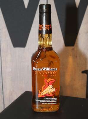 <p><strong>Evan Williams</strong></p>
<p>Evan Williams is introducing a new bourbon called Cinnamon Reserve. Itâs a Kentucky straight bourbon whisky with all natural cinnamon flavors. Itâs most often consumed straight, on the rocks, with Coke or with Dr. Pepper.</p>
